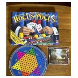 Magic Trick Set, Chinese Checkers Board, and CD