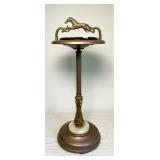 Bronze and Metal Ashtray with Horse Motif