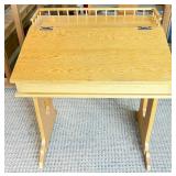 Blonde Wood Desk with Hinged Top