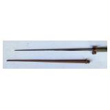 Steel Bayonet with Handle and Sheath