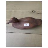 Carved Wood Duck by Echo River in Andover, Maine