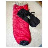 Red Sleeping Bag with Black Carrying Case