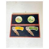 John Deere Commemorative Knives and Coasters Set