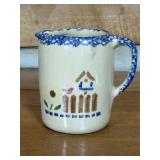 Decorative Spongeware Pitcher by Roseville Ohio Po