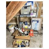 Workshop Lot With Tools, Hardware, and Battery Cha