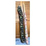 Two Rolls of Patterned Fabric