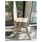 Wood Folding Chair with Integrated Steps