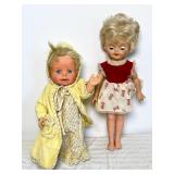 Two Vintage Dolls, One Marked Mattel 1965