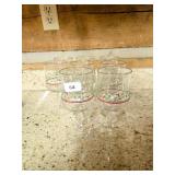Eight Stemmed Glasses with Holiday Motif