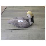Carved Wooden Pelican Decoy