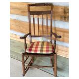 Wooden Rocking Chair with Ladder Back