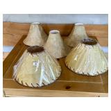 Five Parchment Lamp Shades
