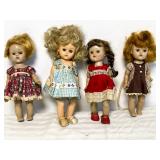 Four Vintage Ginny Vogue Dolls