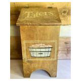 Wooden Potato Bin with Hinged Lid