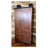 Wooden Entertainment Cabinet with Storage