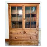 Wooden Display Cabinet with Glass Doors