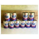 10 Texaco Havoline Supreme Motor Oil Cans