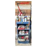 Metal Utility Shelf With Hardware and Tools