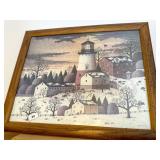 Framed Print of Lighthouse Scene by Charles Wysock