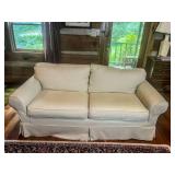 Two-Cushion Sofa with Skirted Base