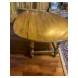 Drop-Leaf Wooden Dining Table