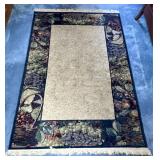 Amira Fruitopia Beige/Blue Area Rug, 5'5' x 7'1'