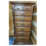 Wooden Secretary Chest with Seven Drawers