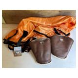 Horse Blanket Rug with Leather Leg Protectors