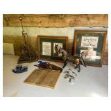 Equestrian-Themed Decor and Lamp Lot