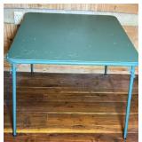 Green Metal Folding Table