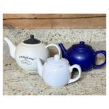 Three Ceramic Teapots, Including J.W. McKenzie
