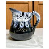 Hand-Painted Ceramic Pitcher, Signed 'Salbini'