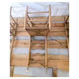 Wooden Ladder-Back Chair with Woven Seat