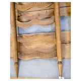 Wood Ladder-Back Chairs with Woven Seats
