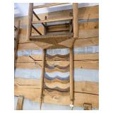 Ladder-Back Wooden Chair with Woven Seat