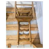 Wood Ladder-Back Chair with Rush Seat