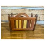 Wooden Magazine Rack with Multitone Panels