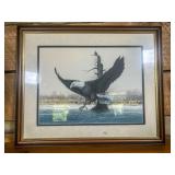 Framed Eagle Print with Double Matting