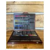 Wooden Art Supplies Case with Mixed Media Set