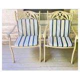 Cast Aluminum Patio Chairs with Cushions