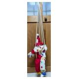 Fabric Clown Marionette with Polka Dot Costume