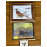Framed Artwork Trio, Mixed Subjects and Sizes