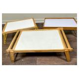 Trio of Wooden Lap Desks With White Tops