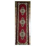 Red and Green Patterned Runner Rug