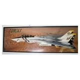 Framed F-14 Tomcat Poster in Landscape Orientation