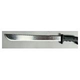 Metal Machete with Serrated Spine