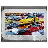 Corvette Poster Featuring Past, Present, and Futur