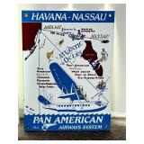 Pan American Airways System Metal Sign