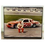 Framed Photograph of #28 Hardeeï¿½s NASCAR Car