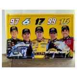 NASCAR Drivers Tin Sign Display